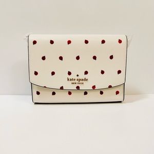 KATE SPADE CARSON DOTTIE LADYBUG CONVERTIBLE SHOULDER BAG 🐞♠️
